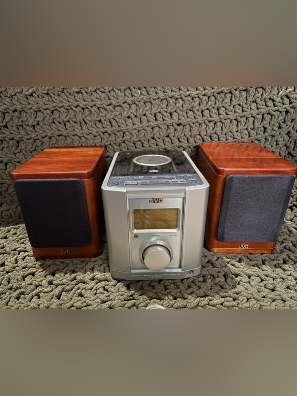 Silver Portable Audio System - Compact AM/FM Stereo